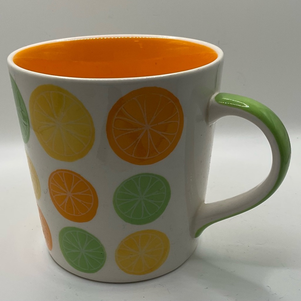 Hues N Brews Colorful Citrus Mug modern